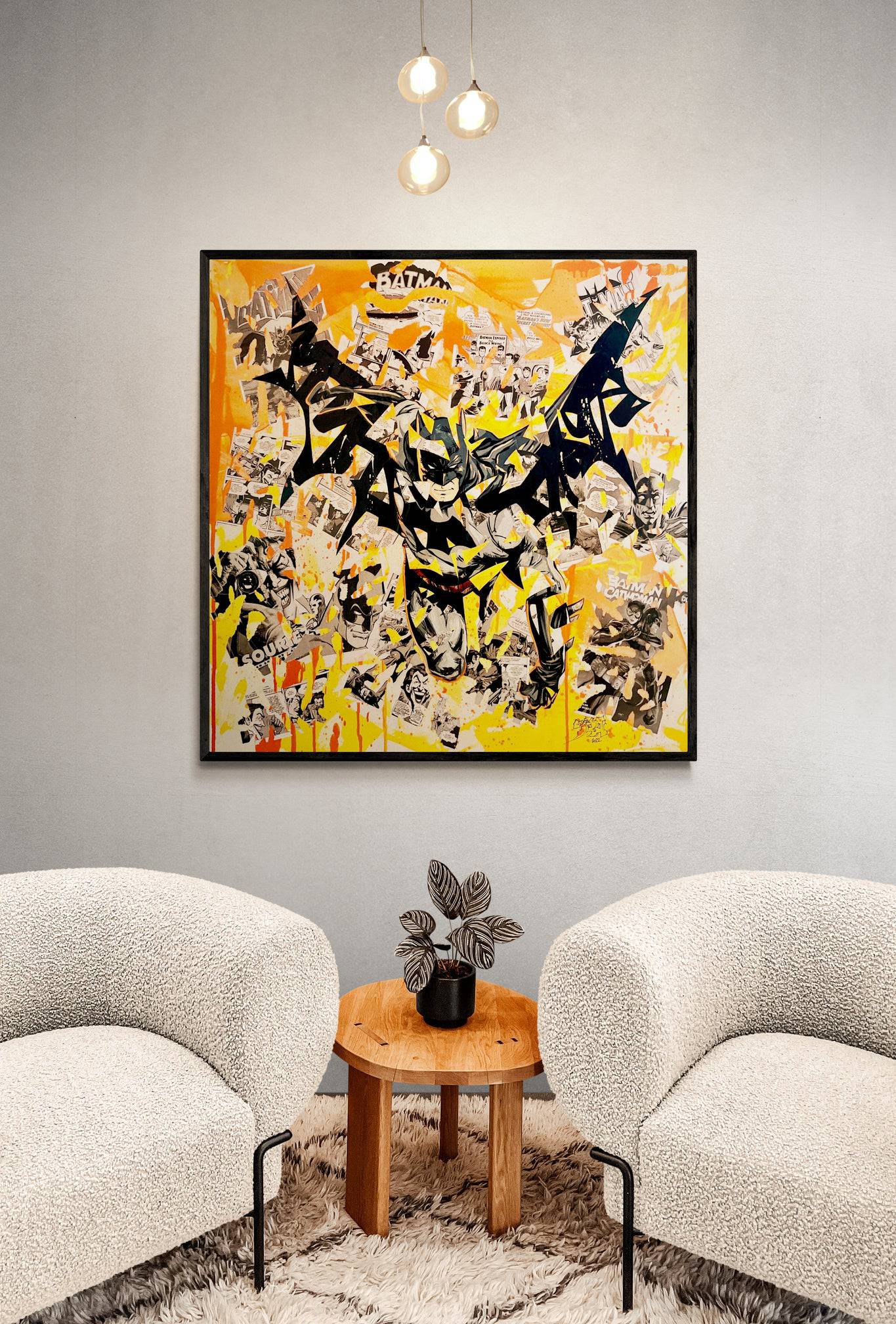 Batman (Original mixed-media on canvas) by Yoann Bonneville - Signature Fine Art