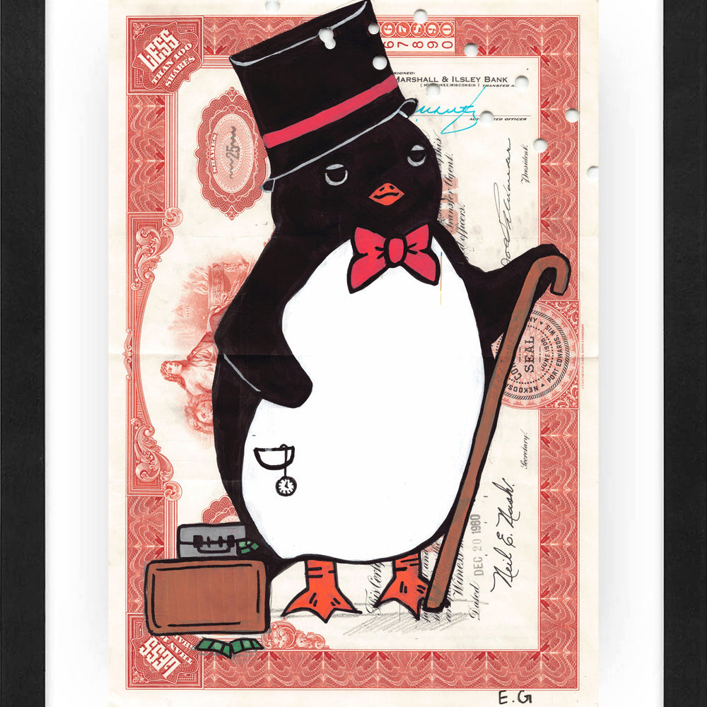 Banker Penguino by Eva Goubin (Official Limited Edition Print) by Eva Goubin - Signature Fine Art