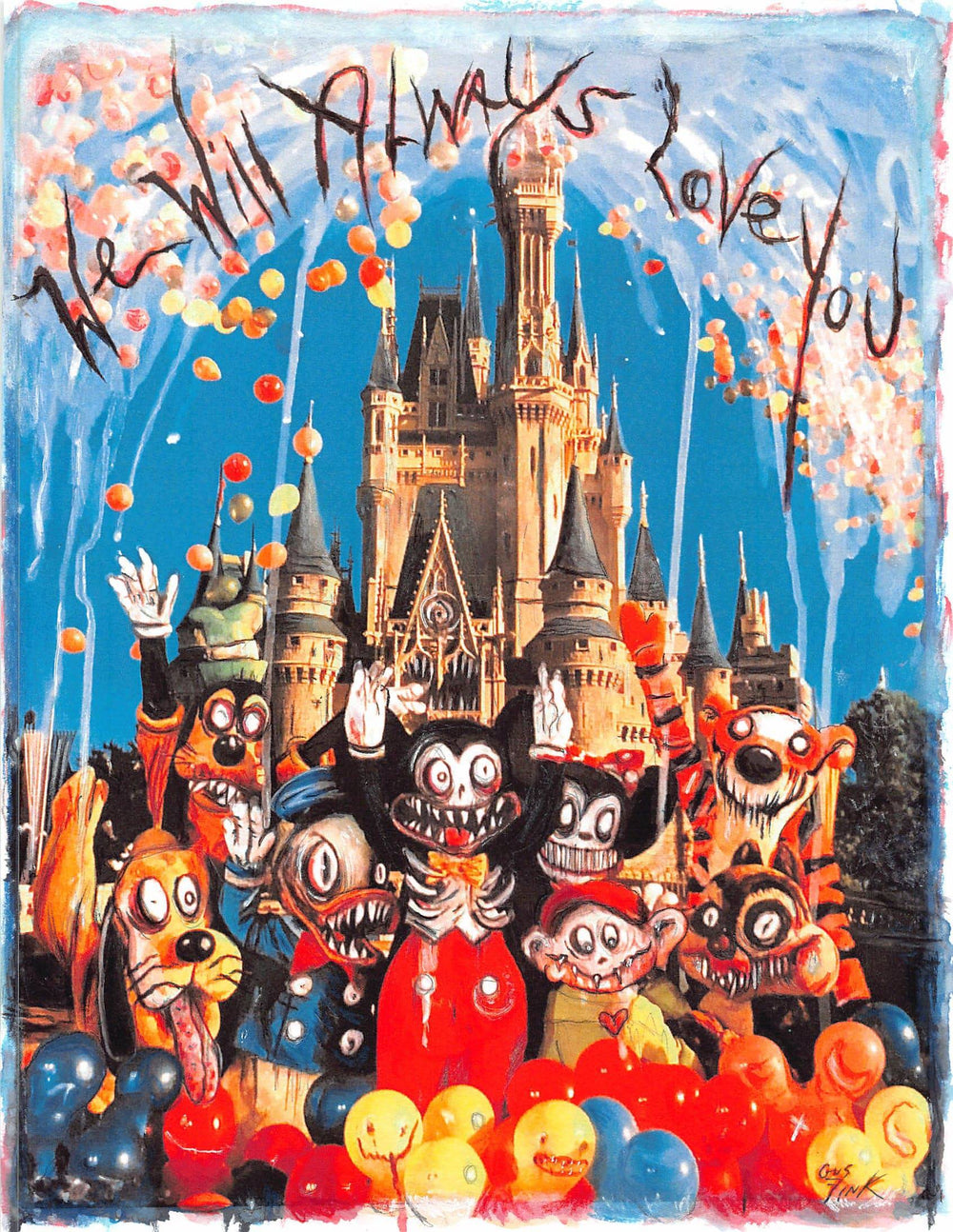 Dark Disney We Will Always Love You (Original) by GUS FINK - Signature Fine Art