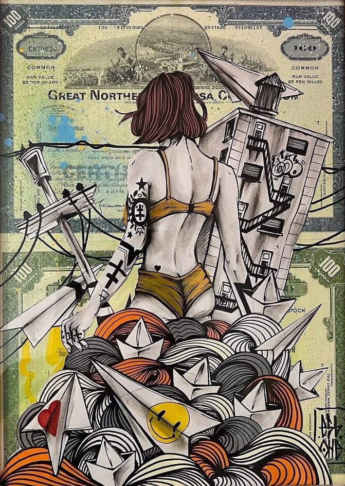 
                      
                        Girl in the city ( Double Stock Certificate ) by Esboner - Signature Fine Art
                      
                    