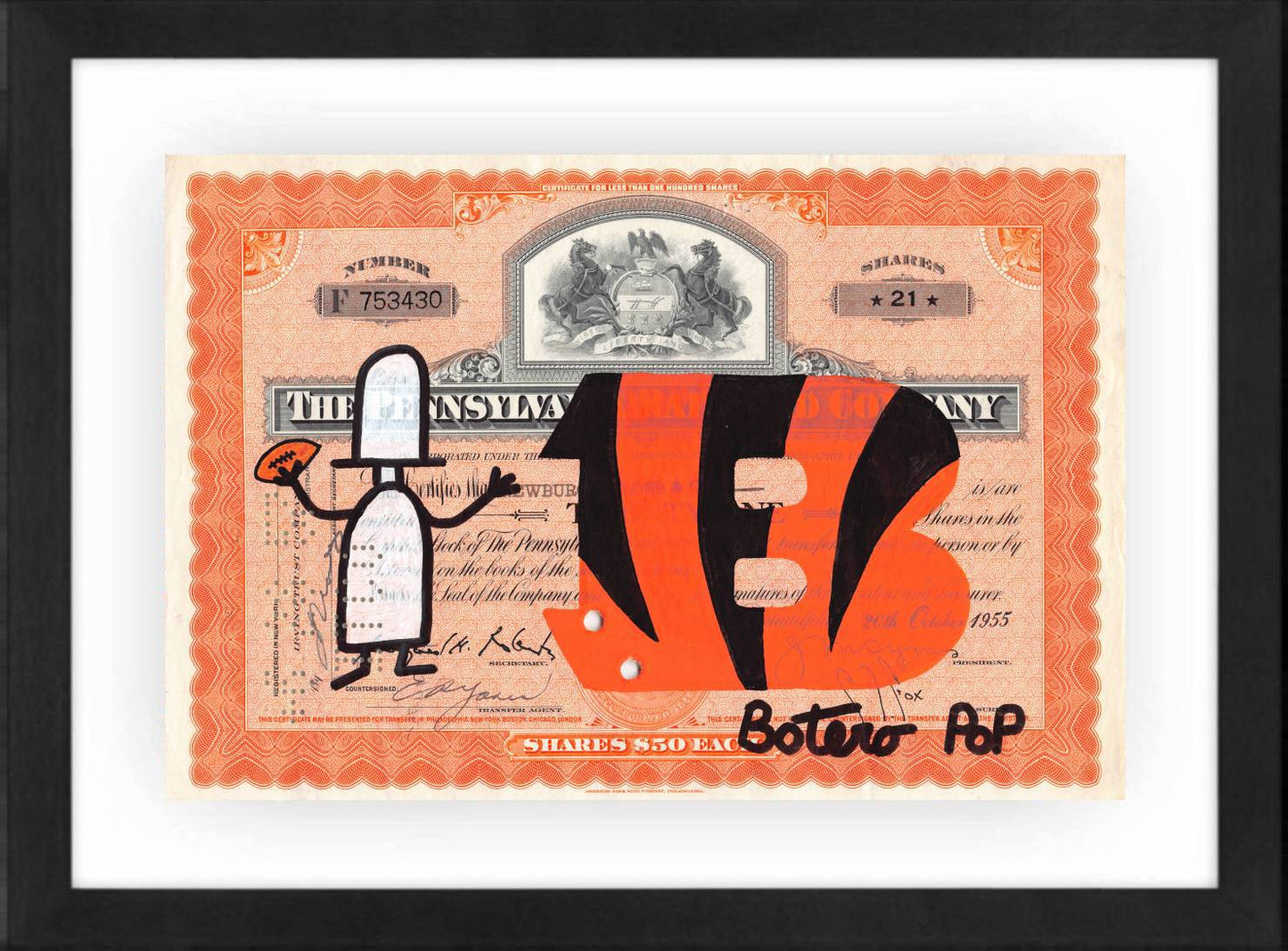 Cincinnati Bengals by Botero Pop - Signature Fine Art