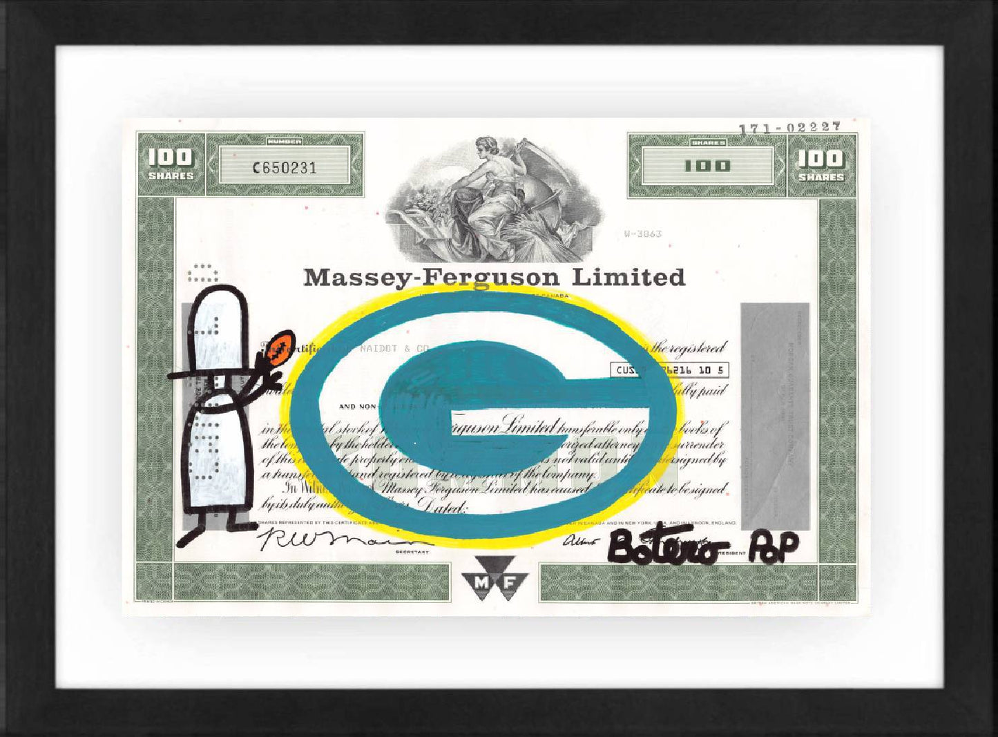 Green Bay Packers by Botero Pop - Signature Fine Art