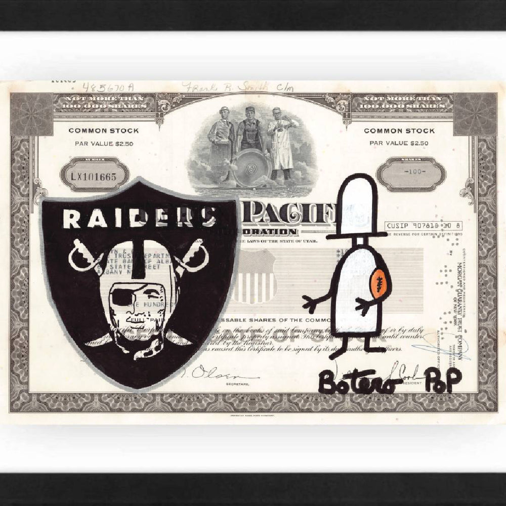 Las Vegas Raiders by Botero Pop - Signature Fine Art