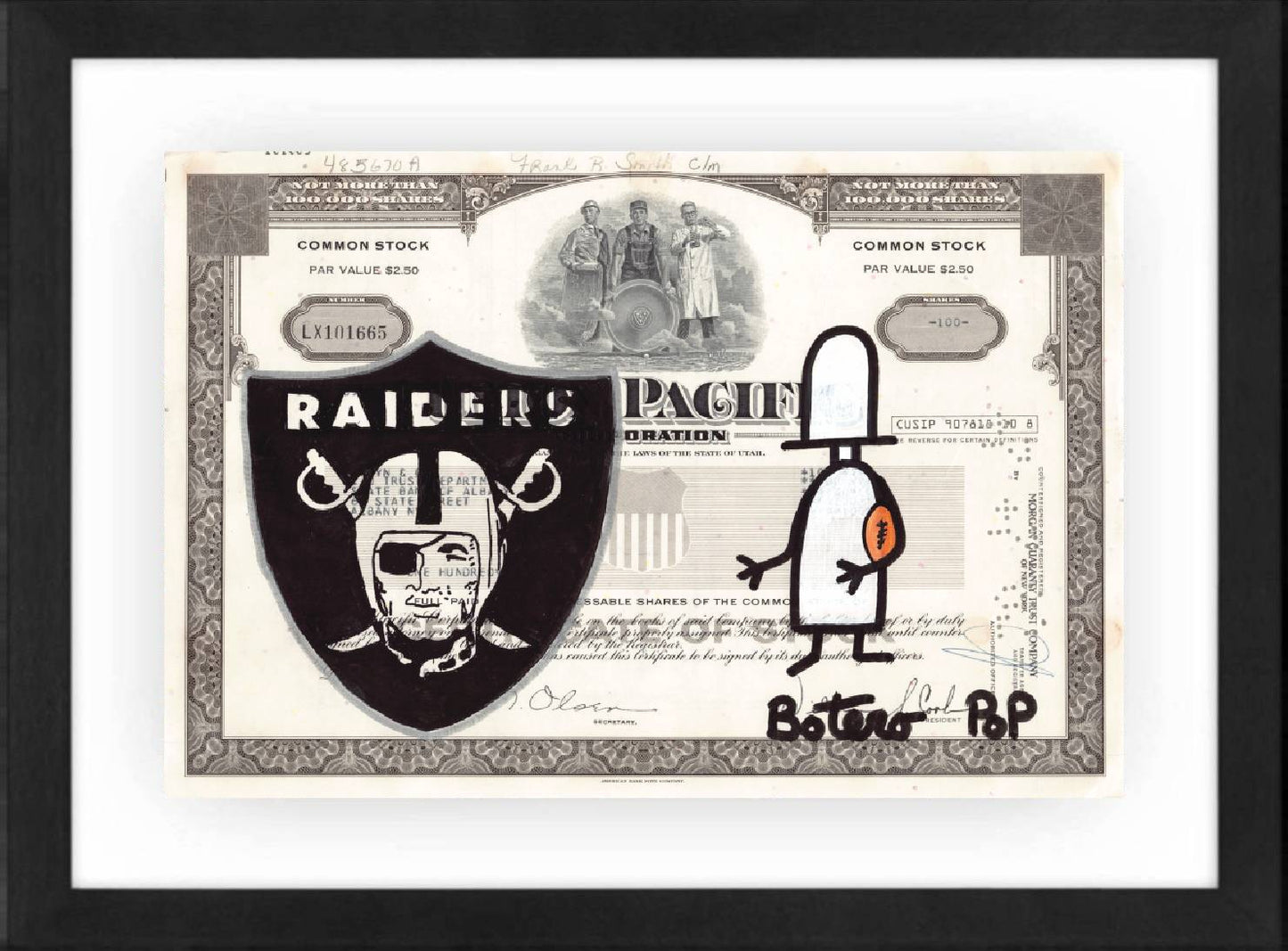 Las Vegas Raiders by Botero Pop - Signature Fine Art