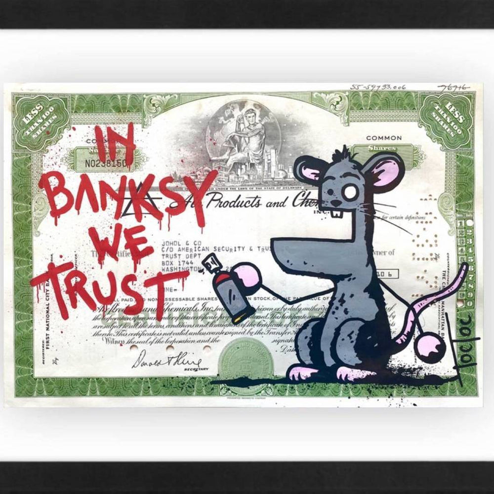 In Banksy We Trust by Toctoc - Signature Fine Art